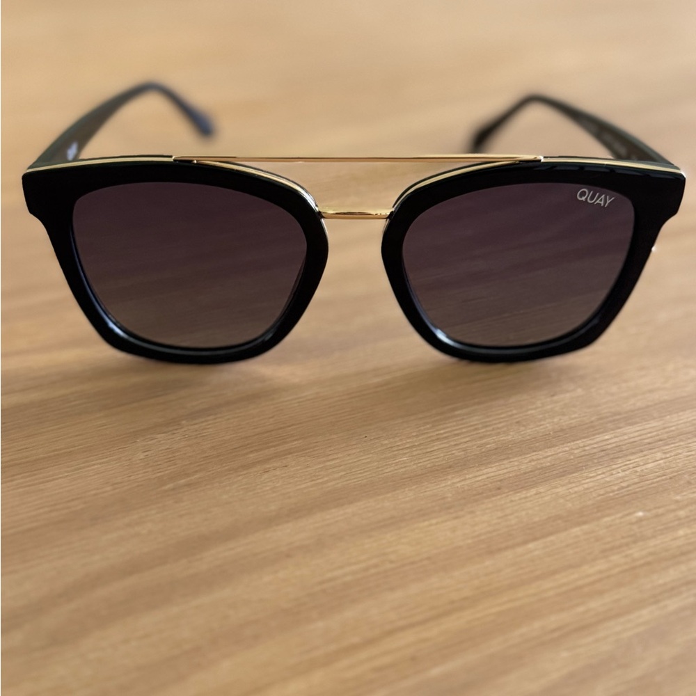 Quay Australia Black and Gold Sunglasses